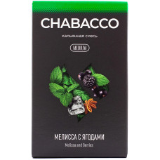 Смесь Chabacco 50 гр Medium Мелисса Ягоды Melissa Berries (кальянная без табака)